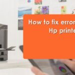 How to Fix Error state on HP Printer?